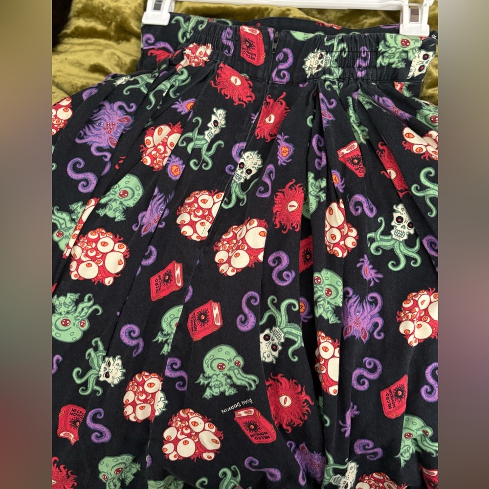 Laura Byrnes California Cthulhu print skirt